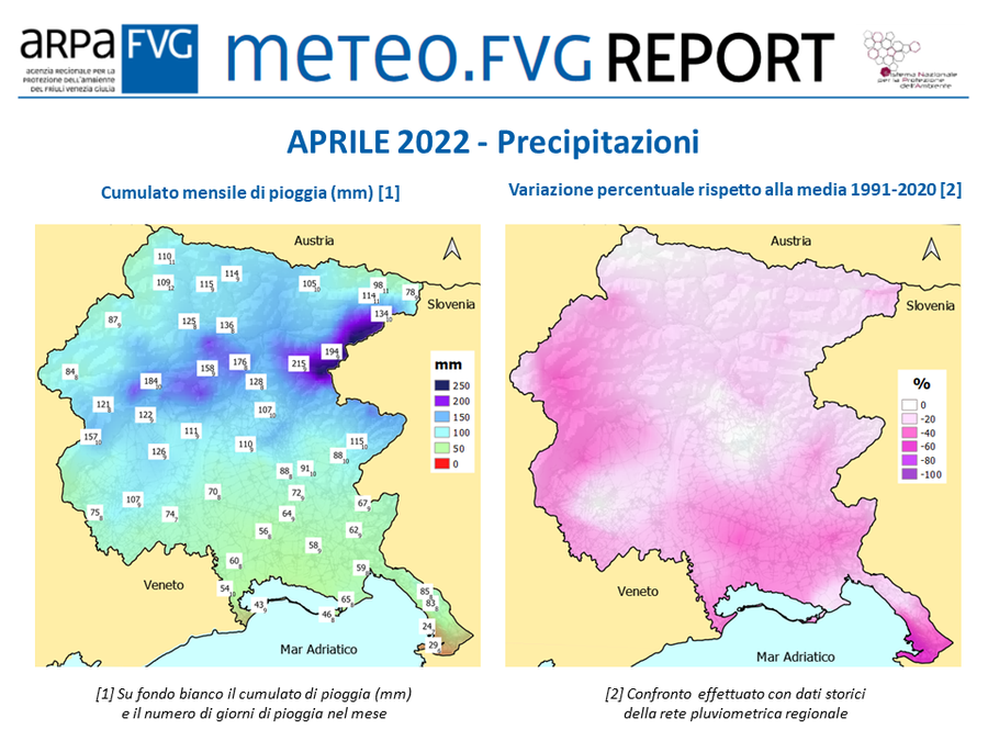 precipitazioni di aprile 2022 in fvg (cumulati men...