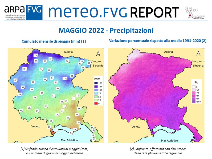 precipitazioni di maggio 2022 in fvg (cumulati men...