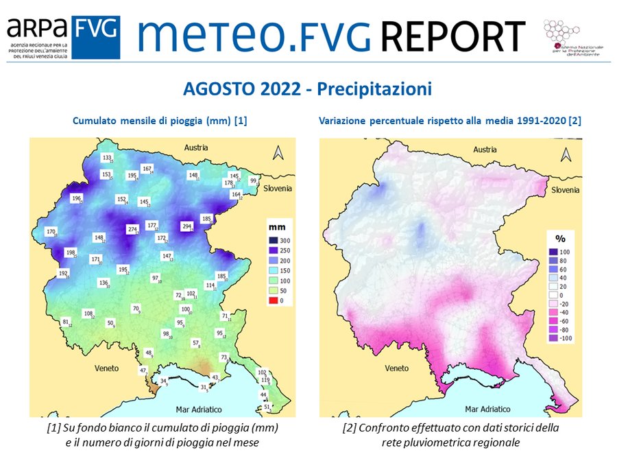precipitazioni di agosto 2022 in fvg (cumulati men...
