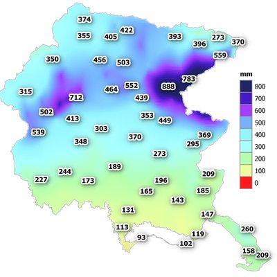 precipitazioni di ottobre 2023 in fvg: cumulato me...