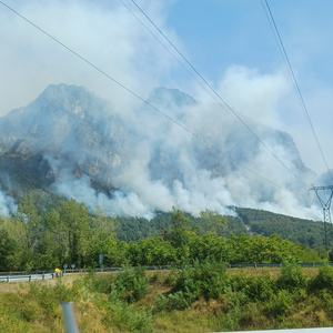 immagine anteprima per la notizia: incendio sul monte amariana - alpi tolmezzine orientali, carni...