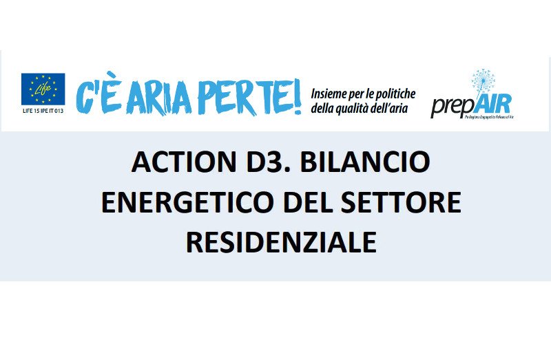 #PREPAIR: Bilancio energetico del settore residenziale del Bacino Padano