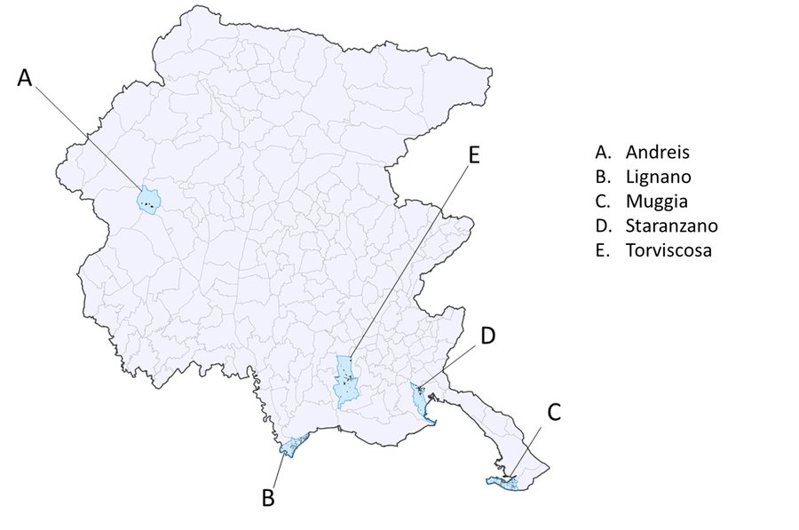 5 comuni mappati tramite metodo sperimentale di fo...