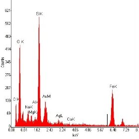 spettro raccolto in microanalisi a raggi x a dispe...