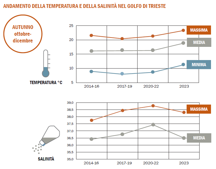 distribuzione della temperatura e salinità nel per...