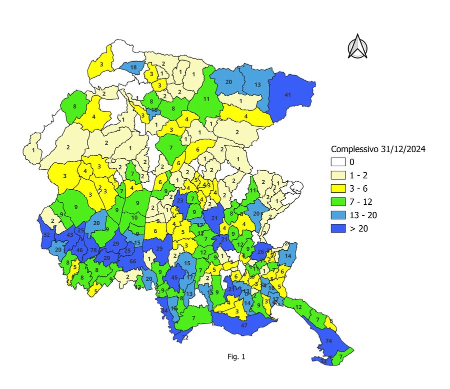 richieste totali pervenute ad arpa fvg per la pian...