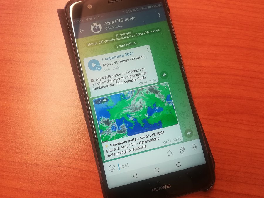Canale Telegram Arpa FVG