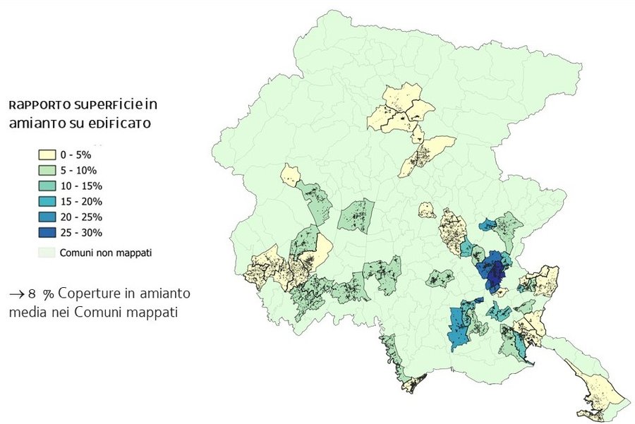 rapporto tra superficie delle coperture in amianto...