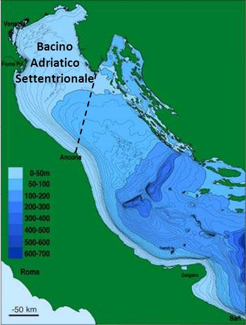 Mappa del Bacino Adriatico Settentrionale