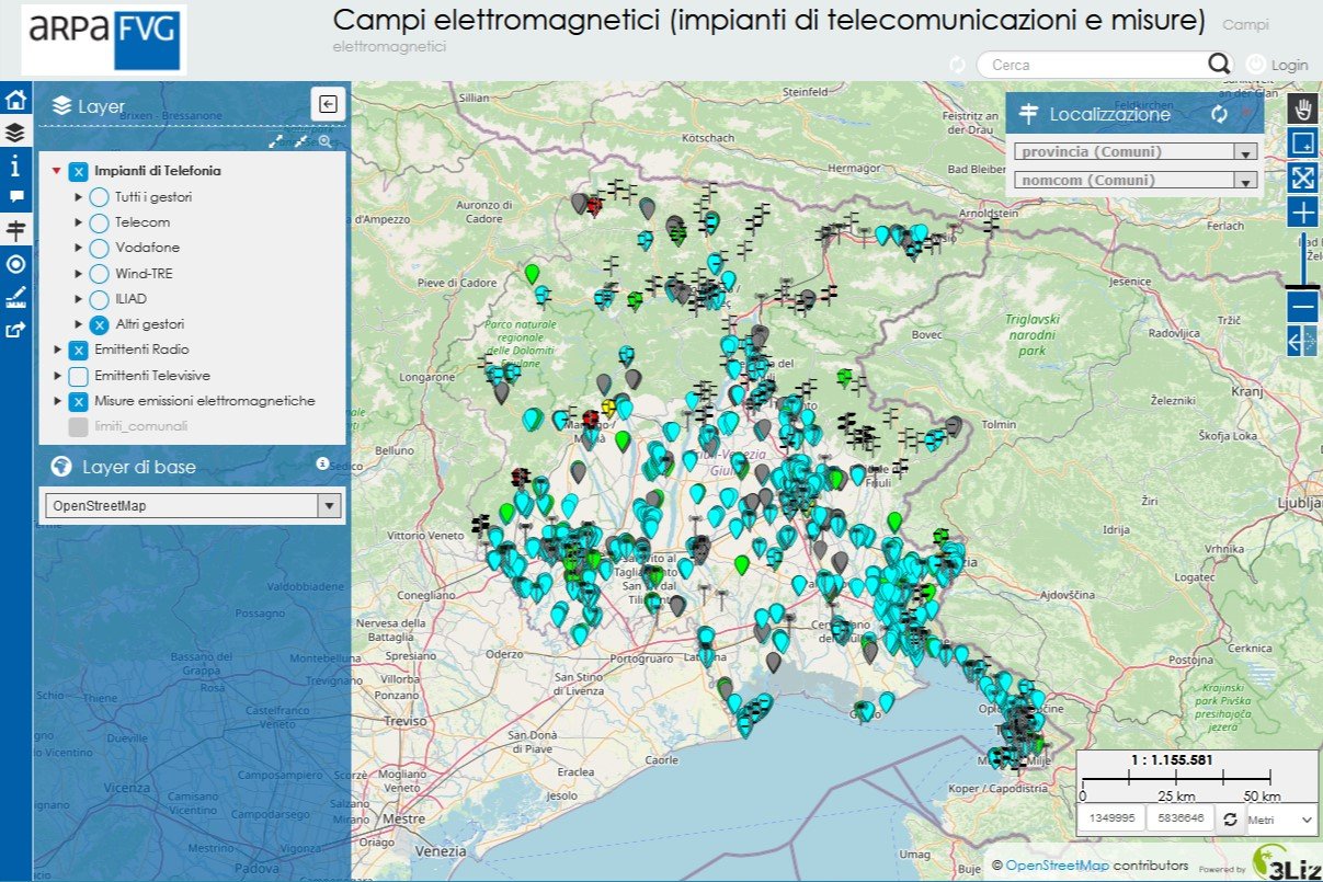 mappa impianti telecouminicazione fvg - eplora la mappa interattiva