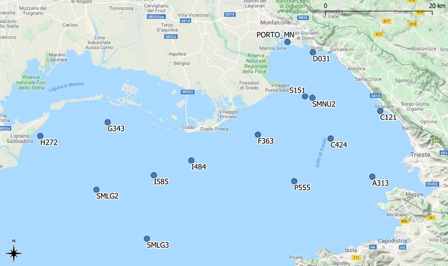 stazioni di registrazione del clima acustico subac...