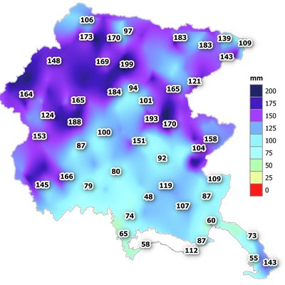 precipitazioni di giugno2023 in fvg: cumulato mens...