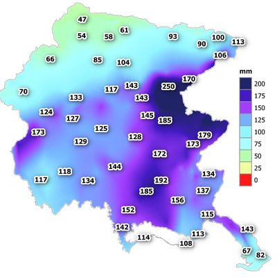 precipitazioni di gennaio 2024 in fvg: cumulato me...