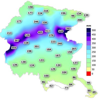 precipitazioni di febbraio 2024 in fvg: cumulato m...