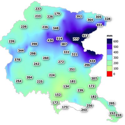precipitazioni di settembre 2024 in fvg: cumulato ...