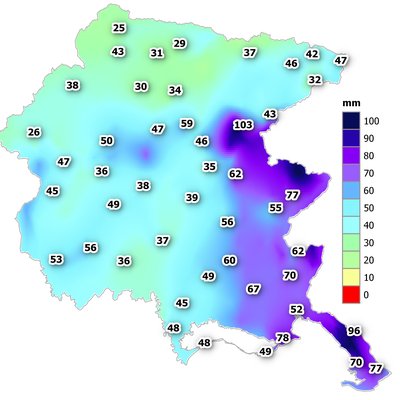 precipitazioni di dicembre 2024 in fvg: cumulato m...