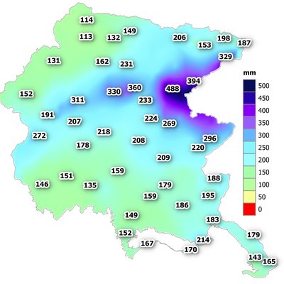 precipitazioni di marzo 2025 in fvg: cumulato mens...
