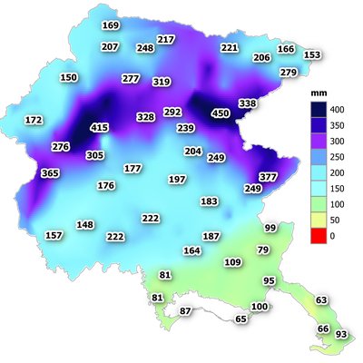precipitazioni di maggio 2025 in fvg: cumulato men...