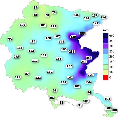 precipitazioni di novembre 2025 in fvg: cumulato m...