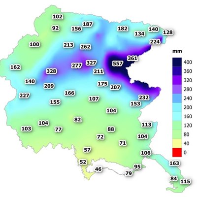 precipitazioni di gennaio 2025 in fvg: cumulato me...