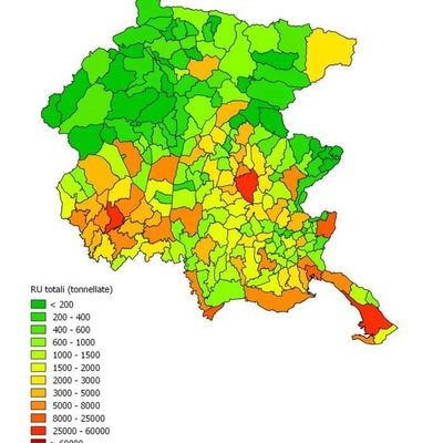 produzione totale di rifiuti urbani