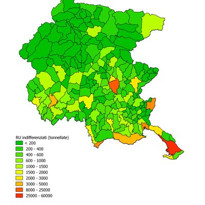 produzione di rifiuti urbani indifferenziati