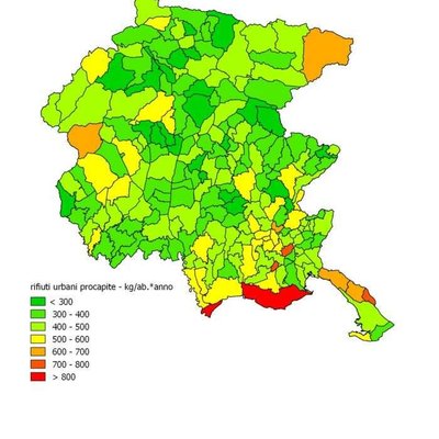 rifiuti urbani pro capite