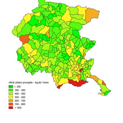 rifiuti urbani pro capite