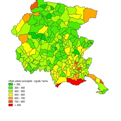 rifiuti urbani pro capite