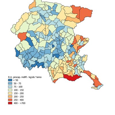 rifiuti urbani indifferenziati pro capite