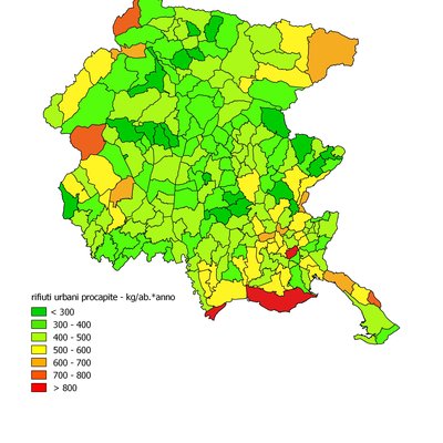rifiuti urbani pro capite