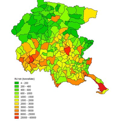 produzione totale di rifiuti urbani