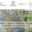 immagine anteprima per la notizia: presentazione del rapporto ispra: stato e trend dei principali pollini allergenici in italia (2003-2019)