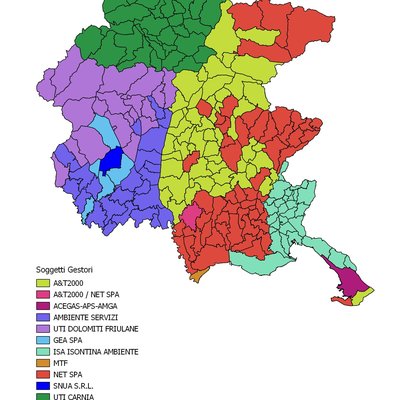 gestori rifiuti - comuni di competenza