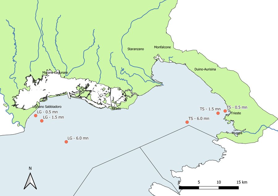 i due transetti di monitoraggio delle microplastic...