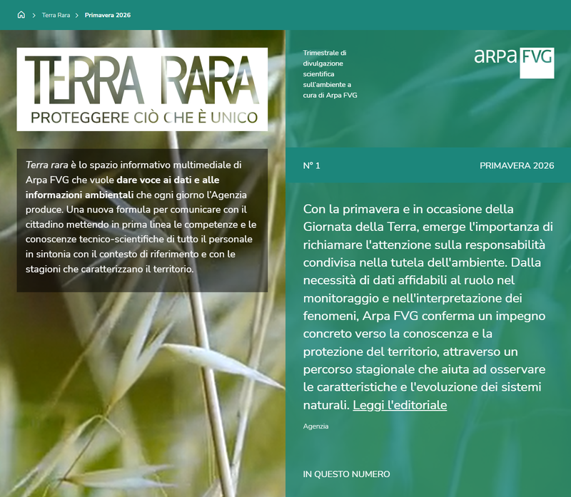 immagine anteprima per la notizia: terra rara: online il numero 1 dedicato alla primavera