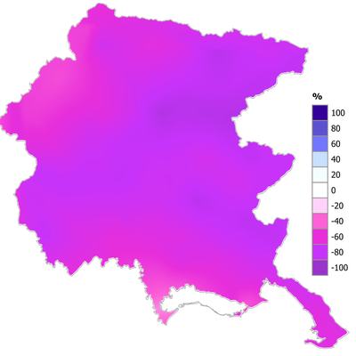 precipitazioni di aprile 2026 in fvg: variazione p...