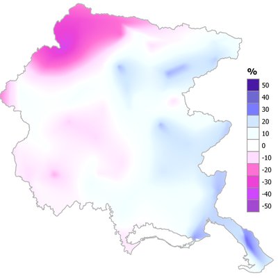 precipitazioni di novembre 2023 in fvg: variazione...