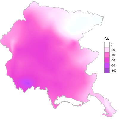 precipitazioni di dicembre 2023 in fvg: variazione...