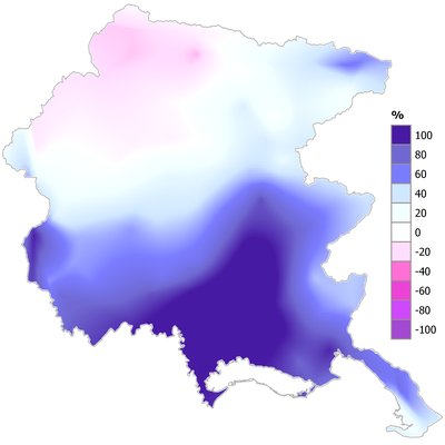 precipitazioni di gennaio 2024 in fvg: variazione ...