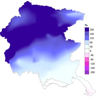 precipitazioni di febbraio 2024 in fvg: variazione...