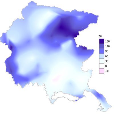 precipitazioni di settembre 2024 in fvg: variazion...