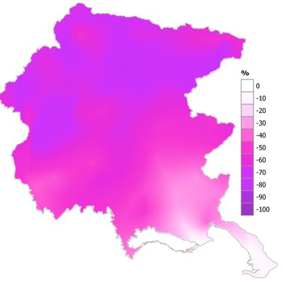 precipitazioni di dicembre 2024 in fvg: variazione...