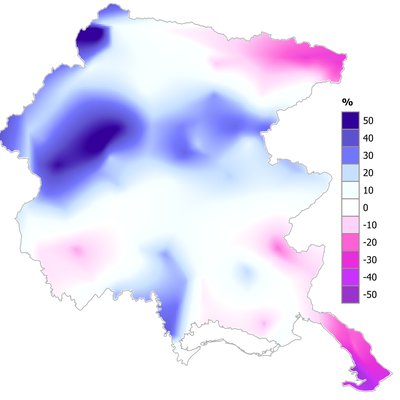 precipitazioni di maggio 2025 in fvg: variazione p...