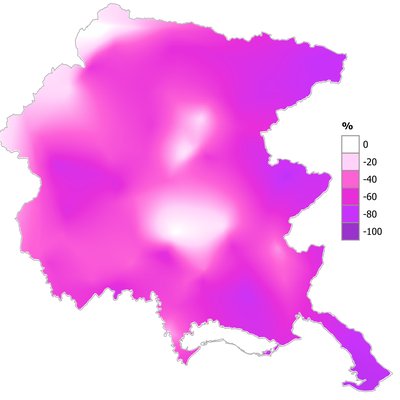 precipitazioni di giugno 2025 in fvg: variazione p...