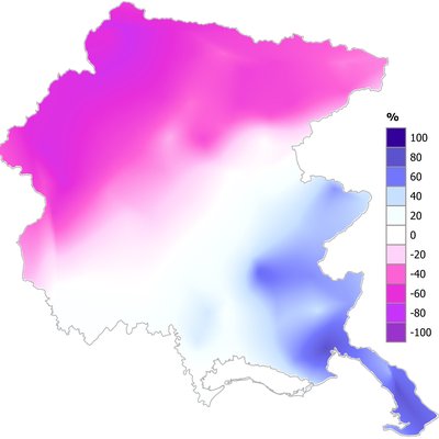 precipitazioni di ottobre 2025 in fvg: variazione ...