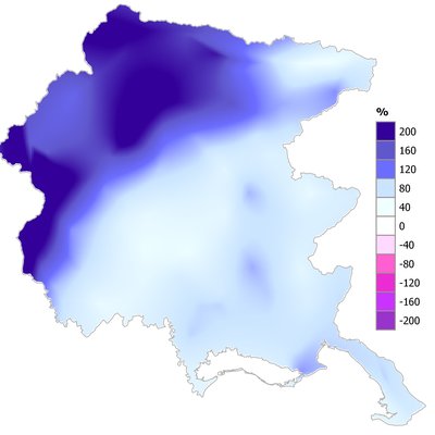 precipitazioni di marzo 2024 in fvg: variazione pe...