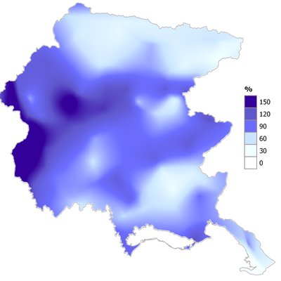 precipitazioni di ottobre 2024 in fvg: variazione ...
