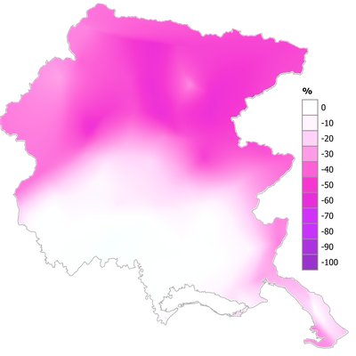 precipitazioni di febbraio 2025 in fvg: variazione...