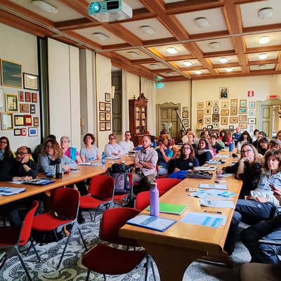 i partecipanti al workshop sui laghi presso la sed...